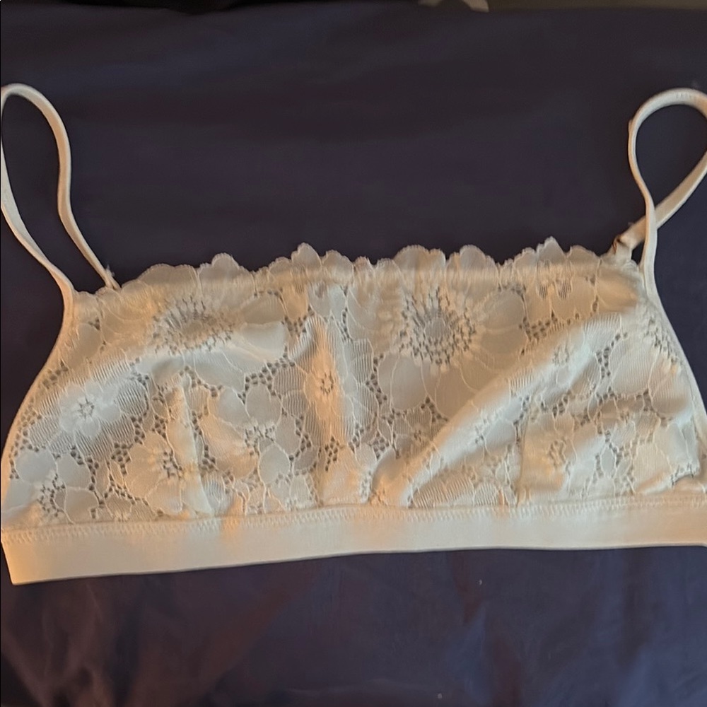 Lace Bralette in Cream. Aerie Sz L large